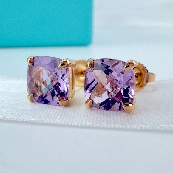 Tiffany & Co. Jewelry - RARE Tiffany & Co. Amethyst Sparkler Earrings 18k Rose Gold 💜✨